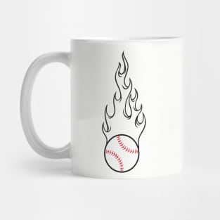 Baseball on Fire Mug